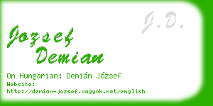 jozsef demian business card
